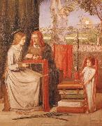 Dante Gabriel Rossetti The Girlhood of Mary Virgin France oil painting artist